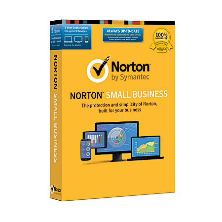 Norton™ Small Business, For 5 PC/Apple® Mac®/Android/iOS Devices, Product Key Card