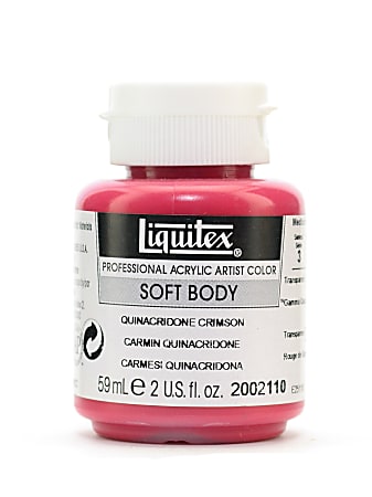 Liquitex Soft Body Professional Artist Acrylic Colors, 2 Oz, Acra Crimson, Pack Of 2