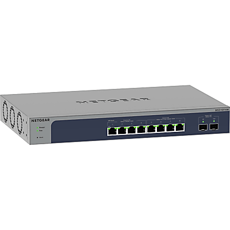 Netgear MS510TXUP Ethernet Switch - 8 Ports - Manageable - 3 Layer Supported - Modular - 380 W Power Consumption - 295 W PoE Budget - Twisted Pair, Optical Fiber - PoE Ports - Rack-mountable, Desktop - Lifetime Limited Warranty