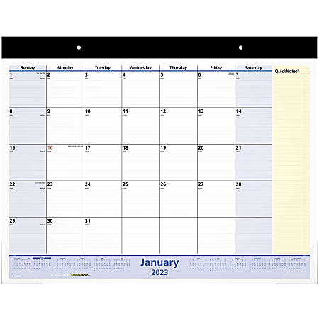 AT-A-GLANCE 2023 RY QuickNotes Monthly Desk Pad Calendar, Large, 22" x 17"