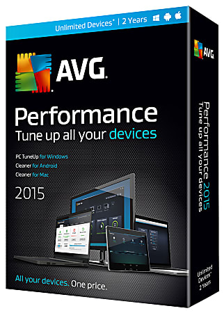 AVG Performance 2015, 2-Year Subscription, For PC, Apple® Mac® And Android, Traditional Disc