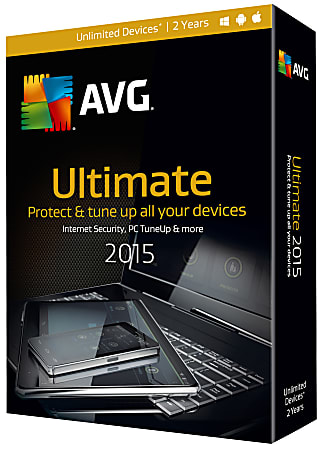 AVG Ultimate 2015, 2-Year Subscription, For PC, Apple® Mac® And Android, Traditional Disc