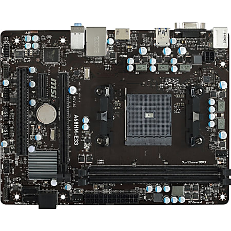 MSI A68HM-E33 Desktop Motherboard - AMD A68 Chipset - Socket FM2+