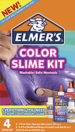 Elmer's® Color Slime Kit With Washable Glue & Slime Activator, Assorted Colors, Pack Of 4