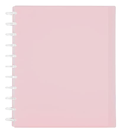 TUL® Discbound Student Notebook With Poly Cover, Letter Size, 3-Subject, Narrow Ruled, 75 Sheets, Pink