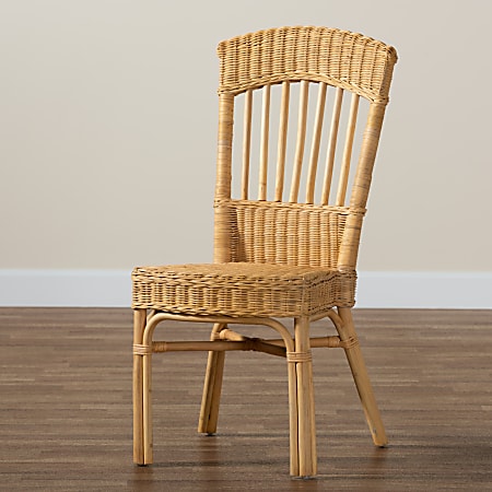 bali & pari Barito Rattan Dining Chair, Natural Brown