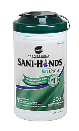 Sani-Hands Instant Hand Sanitizing Wipes - 7.50" x