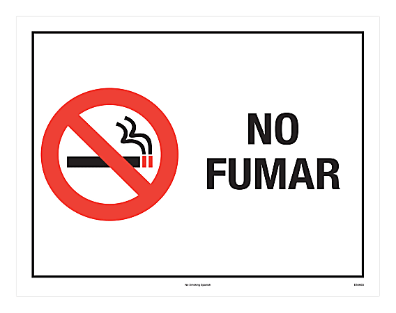 ComplyRight™ Federal Specialty Posters, No Smoking, Spanish, 8 1/2" x 11"