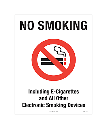 ComplyRight™ Federal Specialty Posters, No Smoking Or E-Smoking,
