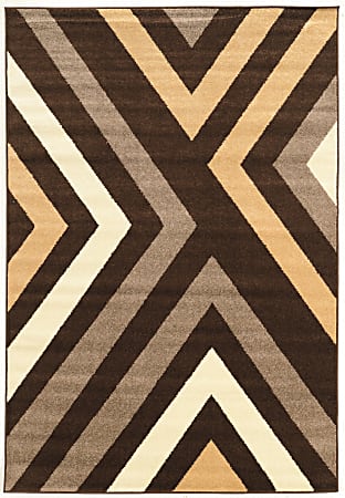 Linon Honora Area Rug, 24"H x 36"W, Rhea Brown/Beige