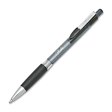 SKILCRAFT® Glide Retractable Ballpoint Pens, Medium Point, 1.0 mm, 48% Recycled, Translucent Black Barrel, Black Ink, Pack Of 3 (AbilityOne 7520-01-587-9633)