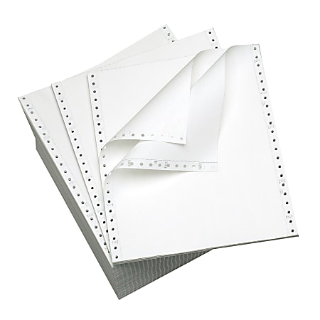 Office Depot Brand Computer Paper 2 Part Standard Perforation Carbonless 9  12 x 11 15 Lb White Carton Of 1400 Forms - Office Depot