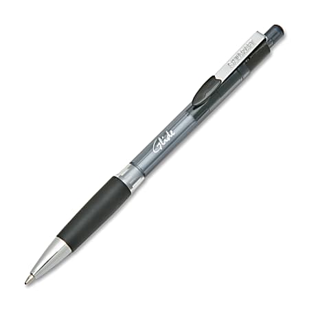 SKILCRAFT® Glide Retractable Ballpoint Pens, Fine Point, 0.7 mm, 48% Recycled, Translucent Black Barrel, Black Ink, Pack Of 3 (AbilityOne 7520-01-587-9640)