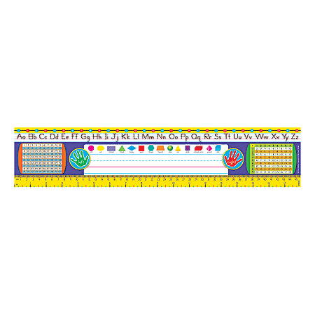 TREND Desk Toppers® Reference Name Plates, Zaner-Bloser, 3 3/4" x 18", Grades 2-3, 36 Plates Per Pack, Set Of 3 Packs