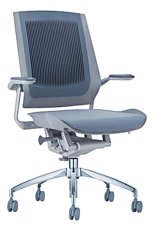 Koplus BodyFlex Fabric Mid-Back Task Chair, Gray/Gray
