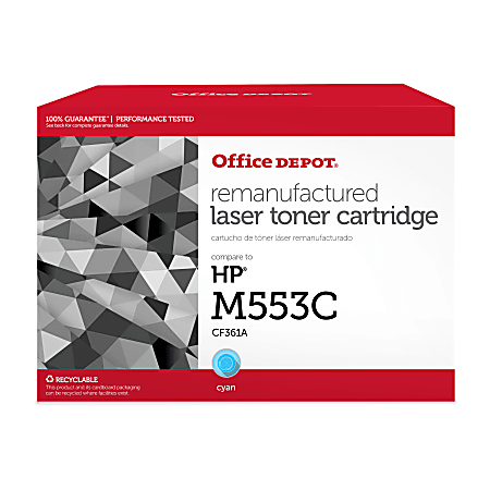 Office Depot® Brand Remanufactured Cyan Toner Cartridge Replacement for HP 508A, OD508AC