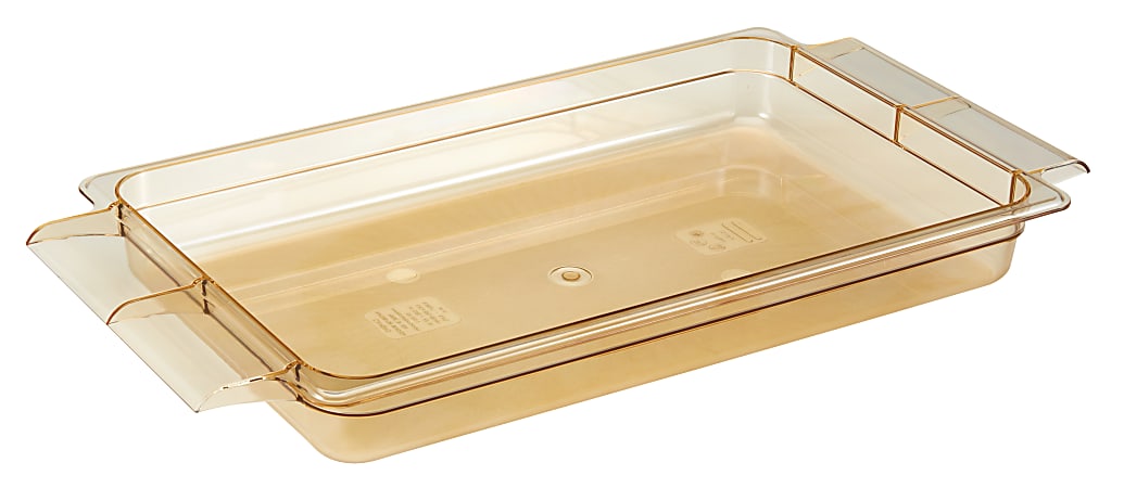 Cambro 1/1 x 2” H-Pans With Handles, Amber, Set Of 6 Pans