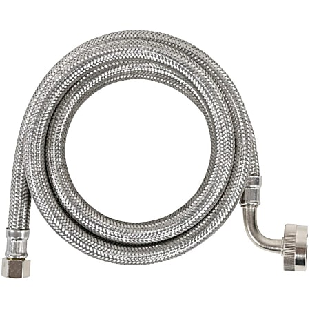 Certified Appliance Accessories Braided Stainless Steel Dishwasher Connector with FGH Elbow - 48" - Silver, Stainless Steel - DW48SSL