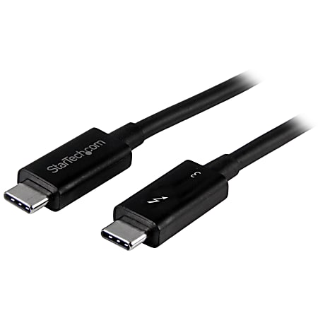 StarTech.com 2m Thunderbolt 3 USB C Cable (40Gbps) - Thunderbolt and USB Compatible - 6.60 ft USB Data Transfer Cable for Docking Station, Monitor, Notebook, Printer - First End: 1 x Type C Male Thunderbolt 3 - Second End: 1 x Type C Male Thunderbolt 3