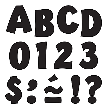 TREND Ready Letters®, Playful Uppercase, 2", Black, Pack Of 140