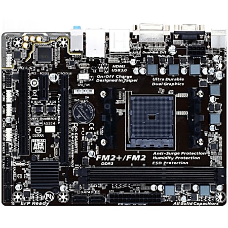 Gigabyte Ultra Durable 4 Plus GA-F2A68HM-HD2 Desktop Motherboard - AMD A68 Chipset - Socket FM2+
