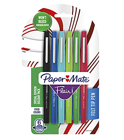 Paper Mate® Flair® Porous-Point Pens, Medium Point, 0.7 mm, Assorted Ink  Colors, Pack Of 4 Pens - Yahoo Shopping