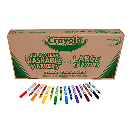 Crayola® Crayons And Washable Markers Classpack, Large Size, Assorted Colors, Box Of 256