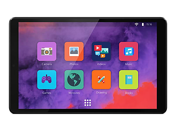 Lenovo® Tab M8 HD Tablet, 8" Screen, Cortex A53, 2GB Memory, 16GB Storage, Android 9.0 Pie, Iron Gray