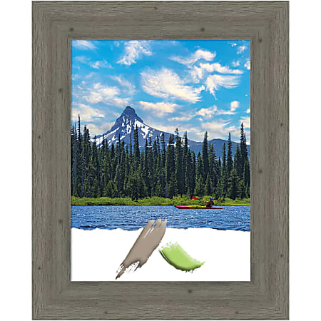 Amanti Art Fencepost Gray Wood Picture Frame, 25"