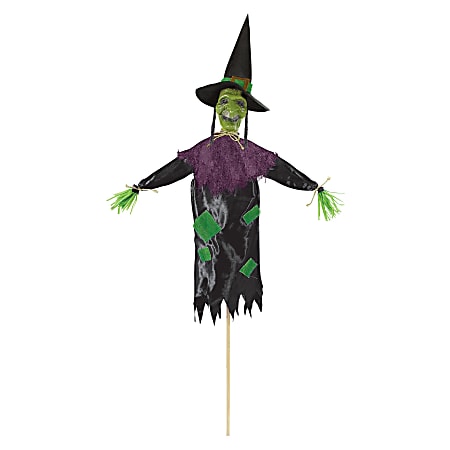 Amscan Scary Witch Stake, 48"H x 16"W x 10"D, Multicolor