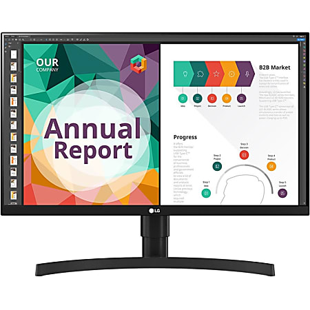 LG 27BN85U-B 27" (27" Class) 4K UHD LCD Monitor - 16:9 - Textured Black - In-plane Switching (IPS) Technology - 3840 x 2160 - 1.07 Billion Colors - FreeSync - 350 Nit - 5 ms - 60 Hz Refresh Rate - HDMI - DisplayPort - USB Hub