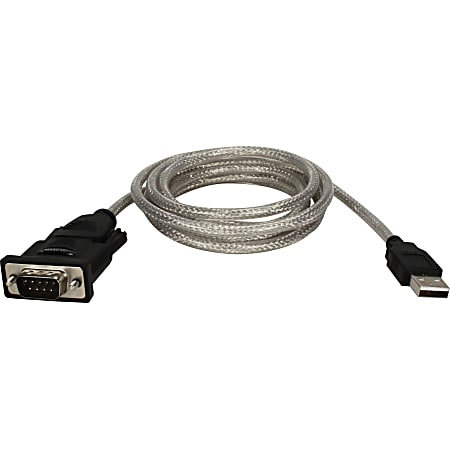 QVS 6ft USB to DB9 Male RS232 Serial Adaptor Cable - 6 ft Serial Data Transfer Cable - First End: 1x USB Type A - UR2000M2