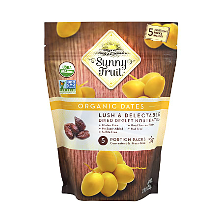 SUNNY FRUIT Organic Dried Pitted Dates, 8.8 oz, 3 Pack
