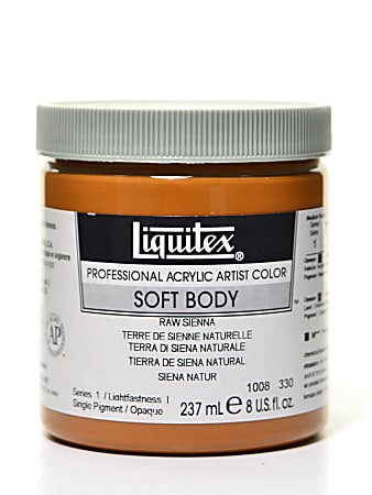 Liquitex Soft Body Professional Artist Acrylic Colors, 8 Oz, Raw Sienna