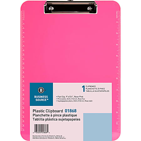 Business Source Flat Clip Clipboard - 9 Business Source Flat Clip Clipboard - 9