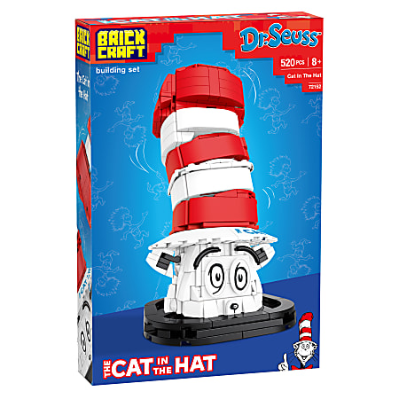 Brickcraft Cat in The Hat Brick Building Set, Total Qty 1