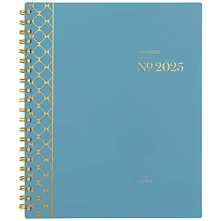 2025 Cambridge® WorkStyle Classic Weekly/Monthly Planner, 8-1/2" x 11", Seaside Blue, January To December