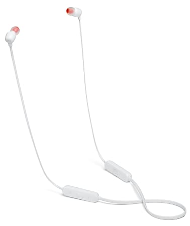 JBL TUNE 115BT Wireless In Ear Headphones White Office Depot