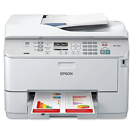 Epson WorkForce Pro WP-4520 Inkjet Multifunction Printer - Color - Plain Paper Print - Desktop