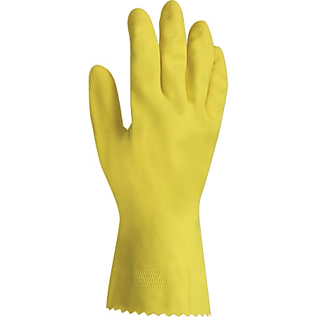 ProGuard Flock Lined Latex Gloves Medium Yellow 24 Per Pack Case Of 12 ...