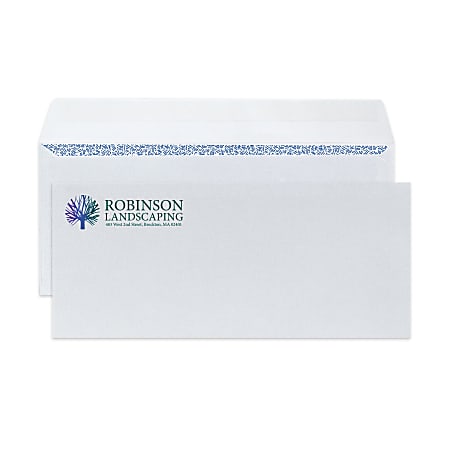 Custom Full-Color #10 Business Envelopes, Peel And Seal Security, 4-1/8" x 9-1/2", White Wove, Box Of 250 Envelopes