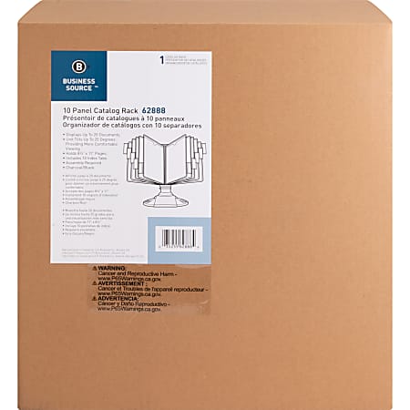 Business Source Deluxe Catalog Display Rack - 20 x Sheet - Rubber Feet - Black - Plastic, Polypropylene - 1 Each Business Source Deluxe Catalog Display Rack - 20 x Sheet - Rubber Feet - Black - Plastic, Polypropylene - 1 Each