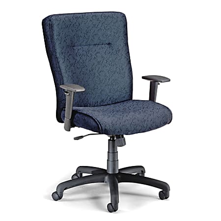 OFM High-Back/Conference Fabric Chair, 40"H x 28 1/2"W x 28 1/2"D, Black Frame, Blue Fabric