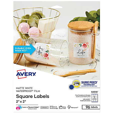 Avery 64510 Waterproof Labels - Office Depot