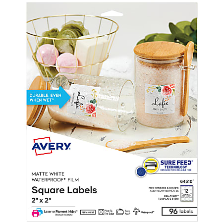 Avery® Durable Oil-Resistant Waterproof Print-to-the-Edge Labels