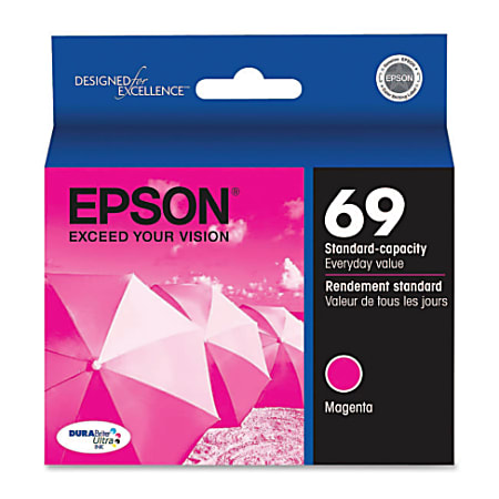 Epson® 69 DuraBrite® Ultra Magenta Ink Cartridge, T069320-S