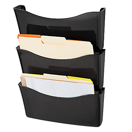 Rubbermaid® Unbreakable Wall Files, Letter Size, Smoke Pack Of 3