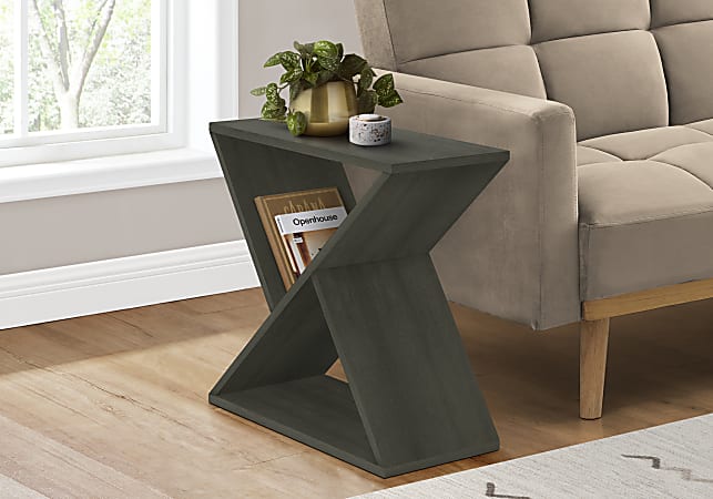 Monarch Specialties Ave Rectangular Accent Table, 24-1/4”H x 24”W x 11-3/4”D, Dark Green