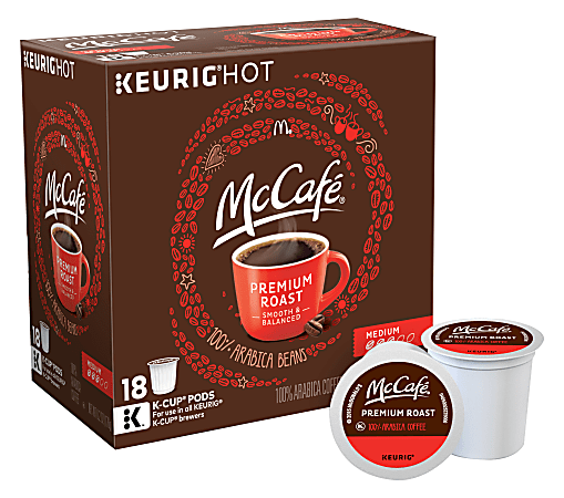 McCafe Single-Serve Coffee K-Cup®, Premium Roast, Carton Of 18