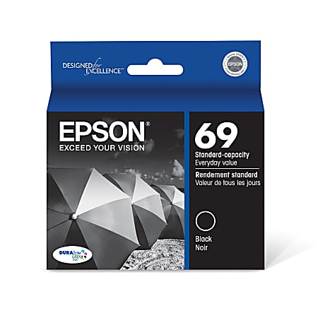 Epson&reg; 69 DuraBrite&reg; Ultra Black Ink Cartridge, T069120-S